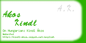 akos kindl business card